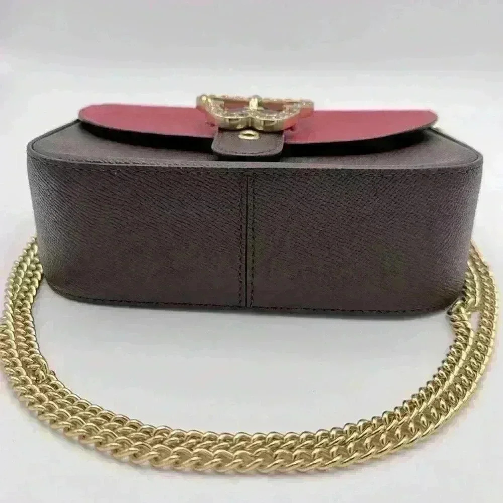 Coach Gemma Crossbody Bag In Colorblock With Butterfly Buckle EUC - Picture 9 of 14